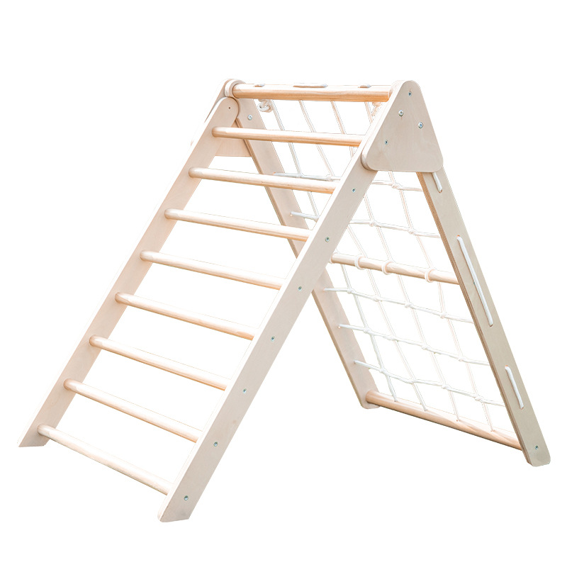 Outdoor Adventure Activities For Kids - Structure d'escalade triangulaire pliable en bois