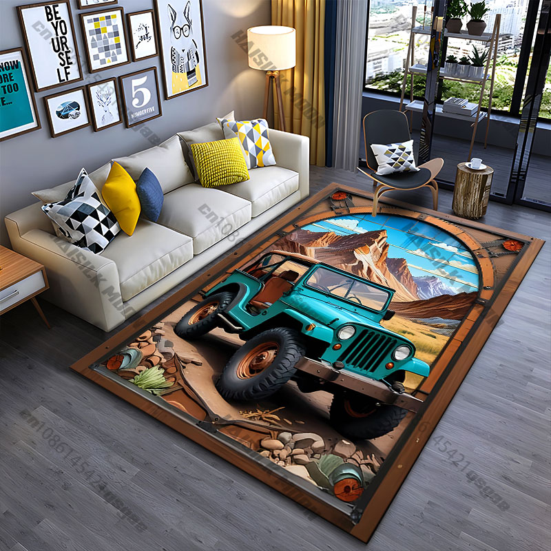 Outdoor Adventure Jeep - Tapis de yoga, tapis de salon,