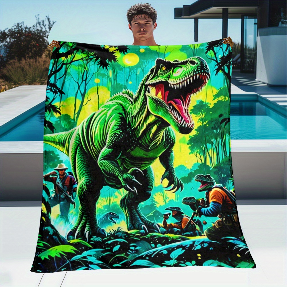 Outdoor Adventure For Kids - Couverture polaire dinosaure T Rex Jungle