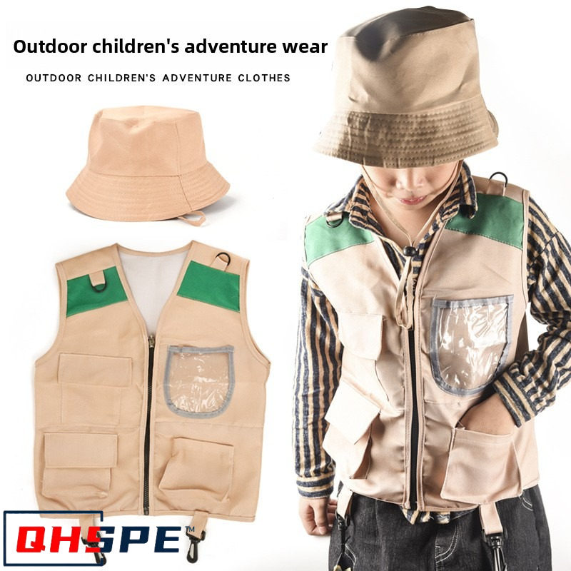 Outdoor Adventure Activities For Kids - Costume gilet et chapeau d'exploratrice pour