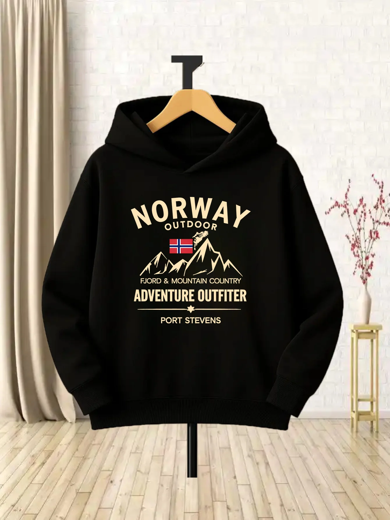 Sweat à capuche noir imprimé g - Outdoor Adventure Activities For Kids avis et prix