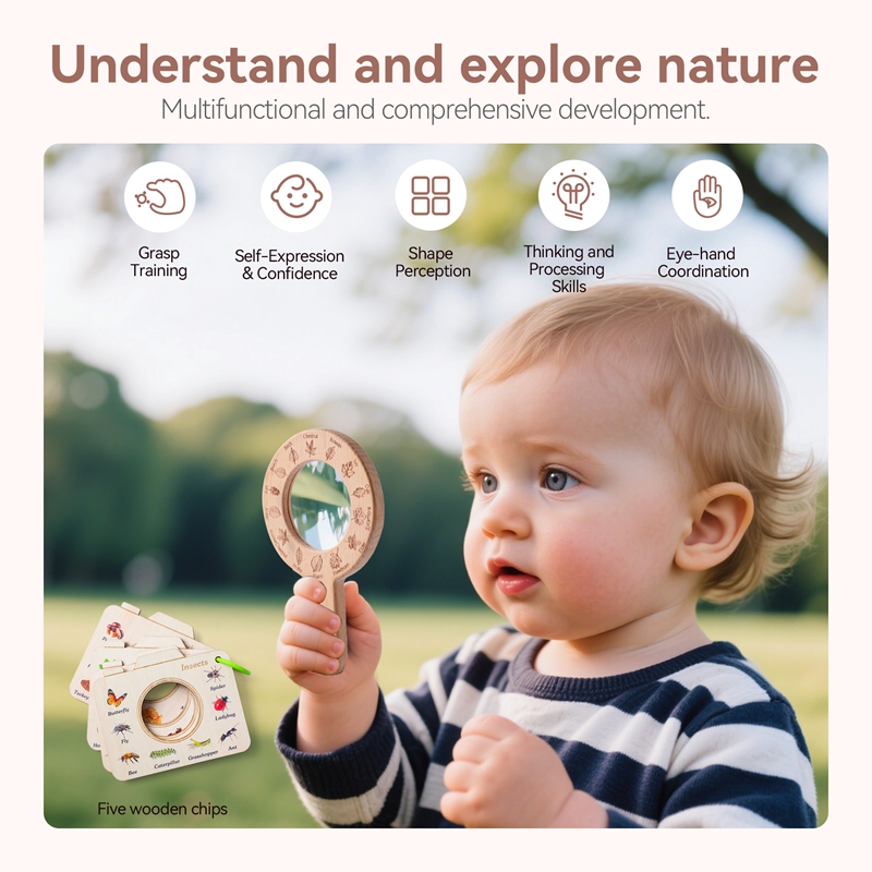 Loupe en bois Montessori pour  - Outdoor Adventure Games avis et prix